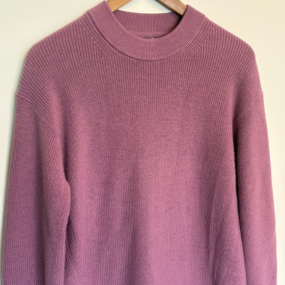 Lululemon Merino Wool Ribbed Crewneck Sweater Velvet Dust Purple Knit Size 4 - Picture 3 of 13